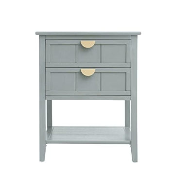 RXRRXY Stylish Light Green Bedside Nightstand