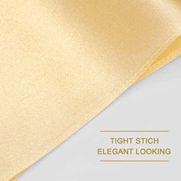 Selected Hanky 100% Pure Silk Pocket Square Solid Gold