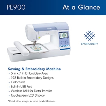 Brother PE900 Embroidery Machine with WLAN for Creative Projects