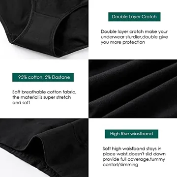 Annenmy Women's High Waisted Underwear for Comfort