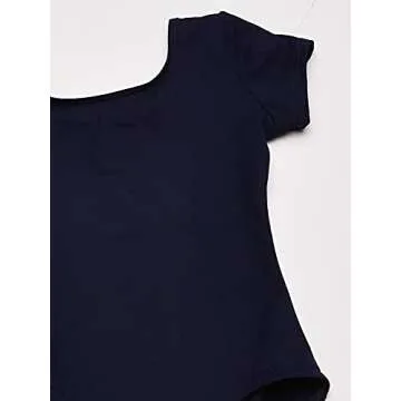 Capezio Girls' Classic Short Sleeve Leotard in Navy