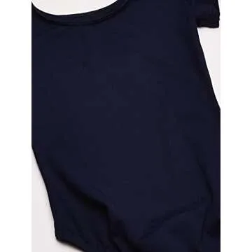 Capezio Girls' Classic Short Sleeve Leotard in Navy