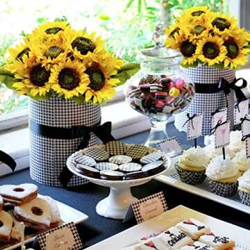 Levana.m 6Pcs Realistic Artificial Sunflowers for Decor