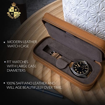 Modern Leather Watch Case for Men Travel Accessory