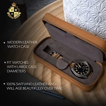 Modern Leather Watch Case for Men Travel Accessory