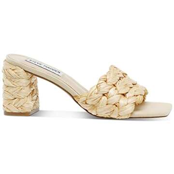 Steve Madden Women's Laveda Heeled Sandal, Natural, 8