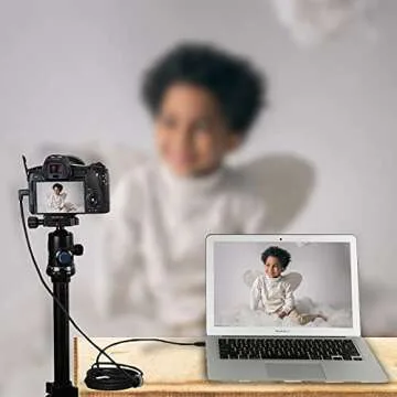 16ft 4.7M USB C to USB C Cable, 3.2 GEN 1Type C Charging Data Transfer with Cable Lock Clamp Clip Tether Cable Cord for Canon EOS R5 R6 R RP G7X M3 Sony A1 A7SIII A73 A7RIII A7C A7RIV Nikon Z5 Z6 Z7