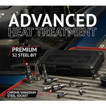 EPAuto Torx Bit Socket Set T8-T60 Cr-V 13 Pieces