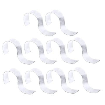 Zerodeko 10pcs S-Shaped Acrylic Belt Display Stand - Clear and Stylish Collection Racks