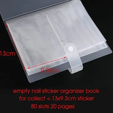 Stylish Nail Art Stickers Storage Album with 80 Slots