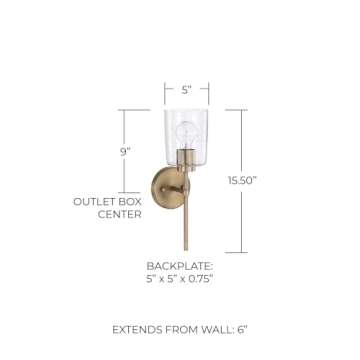 HomePlace Lighting Greyson Urban/Industrial Wall Sconce - 15.5" H