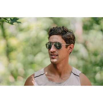 ROKA Phantom Aviator Sunglasses - Ultralight & Stylish