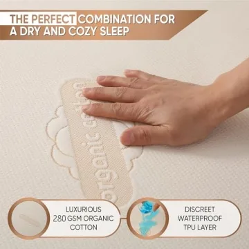 Deluxe Waterproof Organic Mattress Protector Twin - Soft Cotton Comfort