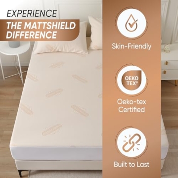 Deluxe Waterproof Organic Mattress Protector Twin - Soft Cotton Comfort