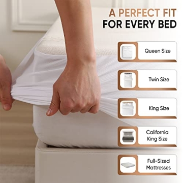 Deluxe Waterproof Organic Mattress Protector Twin - Soft Cotton Comfort