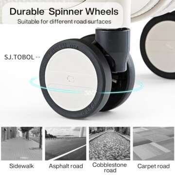 Buy Hanke 24 Inch Spinner Suitcase Lightweight TSA Lock