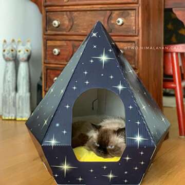 Troppipets Eco-Friendly Cat Bed Teepee Very Sturdy Fits Large Rabbit And Cat At Any Size | Pillow Not Included