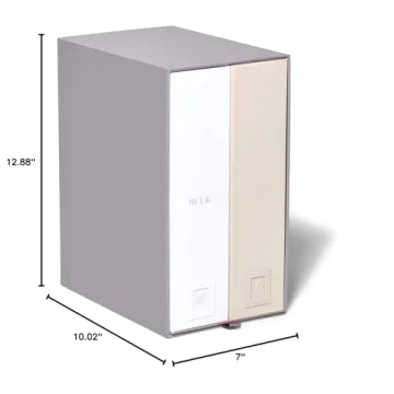 Savor | Deluxe Wedding Keepsake Box |  Fabric Bound Acid-Free Memory Organizer with Labels for Wedding Day, Bridal Shower, Anniversary and Engagement Gifting (Slate, Modern, Minimalist)