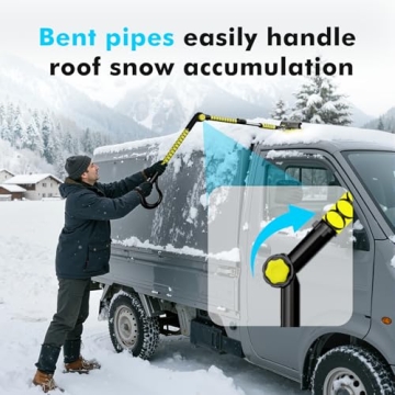 Ortiny 7 in 1 Snow Shovel & Snow Brush Kit with Ice Scrapers