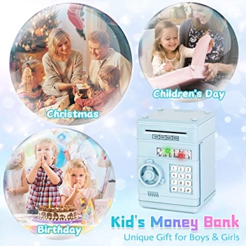 Refasy Piggy Bank for Kids with Password Protection