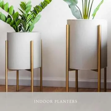 Mid-Century Modern Planter Set - Stylish Indoor Planters