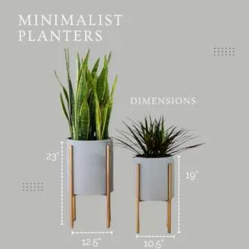 Mid-Century Modern Planter Set - Stylish Indoor Planters