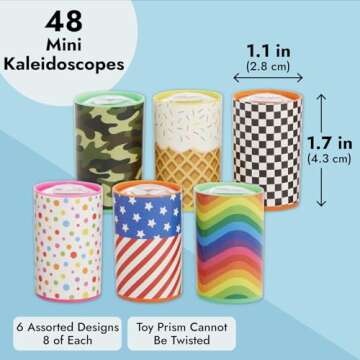 Premium Mini Kaleidoscopes for Kids - Fun Bulk Set