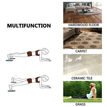 SHINYTIME Core Sliders Fitness Exercise Gliding Discs for Full Body Workout, Gym, Home, Yoga, Ideal to use on Carpet and Hardwood Floor, Portable Pack of 2 (Red)