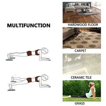 SHINYTIME Core Sliders Fitness Exercise Gliding Discs for Full Body Workout, Gym, Home, Yoga, Ideal to use on Carpet and Hardwood Floor, Portable Pack of 2 (Red)