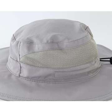 Connectyle Men’s Outdoor Mesh Boonie Sun Hat Summer Wide Brim UV Protection Fishing Hat Safari Cap...