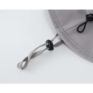 Connectyle Men’s Outdoor Mesh Boonie Sun Hat Summer Wide Brim UV Protection Fishing Hat Safari Cap Gray