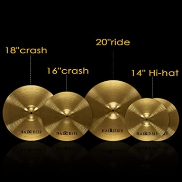 HAIRIESIS Exquisite Alloy Cymbal Set for Beginners