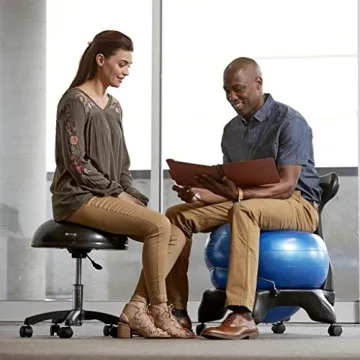 Gaiam Adjustable Balance Ball Stool for Office and Home