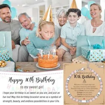 10 Year Old Girl Birthday Gifts for 10 Year Old Girl Trendy Happy 10th Birthday Decorations Rose Qua...
