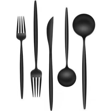 Matte Black Silverware Set by Wildone for Elegant Dining