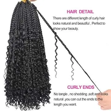 Unionbeauty 30 Inch Boho Box Braids for All Styles
