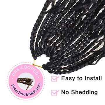 Unionbeauty 30 Inch Boho Box Braids for All Styles