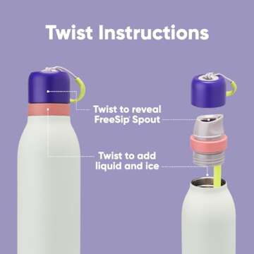 Owala FreeSip Twist 24-oz Insulated Stainless Steel Bottle