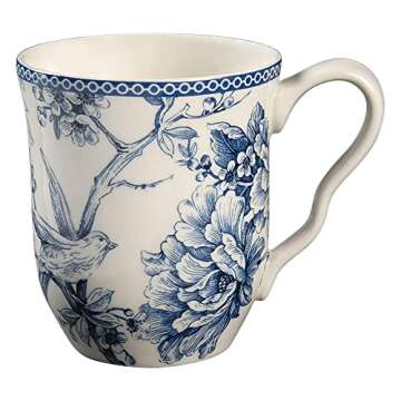 222 Fifth Adelaide Blue and White Ceramic Mug