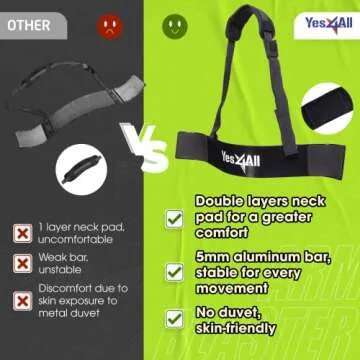 Yes4All Arm Blaster for Biceps & Triceps Dumbbells, 2-Layers Neck Cushion Bicep Curl Support Isolator for Body Building, Strength Training, and Muscle Gain