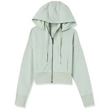 Super Soft Fleece Cropped Zip-Up Hoodie for Women