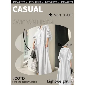 DMOYALA Oversized Dress for Women Lantern Long Sleeve Long Dress Casual V Neck Cotton Maxi Dress Plus Size Lounge Shirt Dress with Pockets Black Shirt Dress Women Maxi Dress 5XL