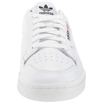 adidas Originals mens Continental 80 Sneaker, White/ Scarlet/ Collegiate Navy, 7.5 US
