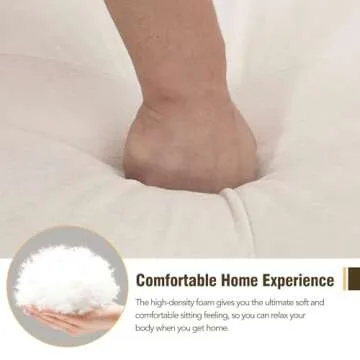 SCANORDIC 110.2" Modular Sectional Sofa Couch, Soft Modern Cotton Chenille Fabric Upholstered Minimalist Sofa, L Shaped Couch with Reversible Chaise for Living Room, Apartment, Beige