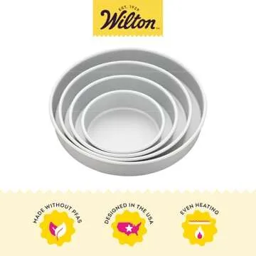 Wilton Performance Pans Aluminum Round Cake Pan, Small and Medium 4 Piece Set