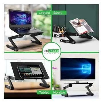 WorkEZ Adjustable Laptop Stand for Desk - Ergonomic & Portable