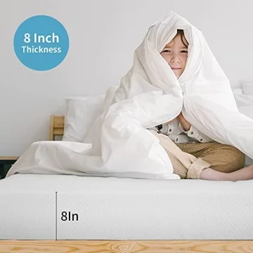 PayLessHere 8 Inch Queen Gel Memory Foam Mattress Fiberglass Free/CertiPUR-US Certified/Bed-in-a-Box/Cool Sleep & Comfy Support