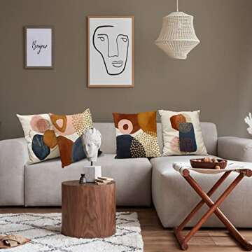 Vibrant Jartinle Abstract Pillow Covers Set of 4