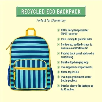 Wildkin Eco rPET Backpack for School & Travel - Durable & Fun