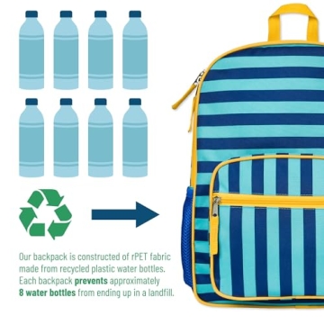 Wildkin Eco rPET Backpack for School & Travel - Durable & Fun